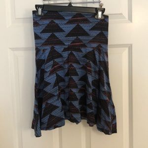 Fold of waist cotton mini skirt